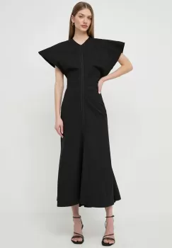 Victoria Beckham rochie culoarea negru, maxi, evazati imagine