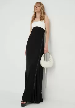 Victoria Beckham rochie culoarea negru, maxi, evazati imagine