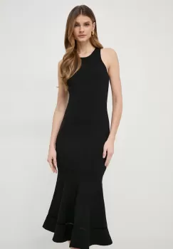 Victoria Beckham rochie culoarea negru, midi, mulata imagine
