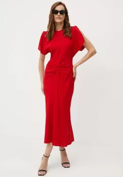 Victoria Beckham rochie culoarea rosu, maxi, drept, 1324WDR005227A imagine