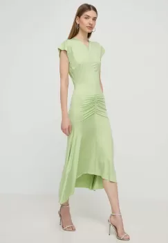 Victoria Beckham rochie culoarea verde, maxi, evazati imagine