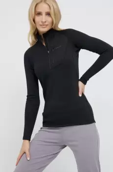 Viking Bluza femei, culoarea negru, material neted imagine