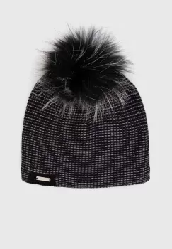 Viking caciula de lana culoarea negru, de lana, din tesatura neteda imagine
