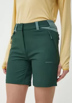 Viking pantaloni scurti outdoor Sequoia culoarea verde, neted, medium waist imagine