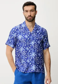 Vilebrequin camasa de matase CHARLI culoarea violet, regular, HARCW227 imagine