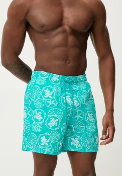 Vilebrequin pantaloni scurti de baie MOOREA culoarea turcoaz, MOOCB115 imagine