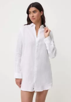 Vilebrequin rochie din in FRAGANCE culoarea alb, mini, drept, FRGU3U00 imagine