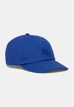 Vilebrequin sapca de baseball din bumbac CAPSUN culoarea albastru marin, cu imprimeu, CSNU2401 imagine