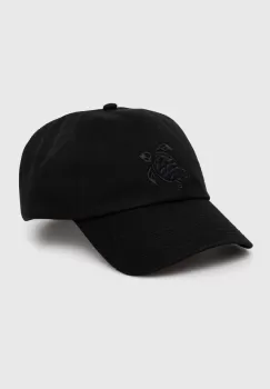 Vilebrequin sapca de baseball din bumbac CAPSUN culoarea negru, cu imprimeu, CSNU2401 imagine