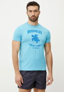 Vilebrequin tricou din bumbac PORTISOL barbati, cu imprimeu, PTSC9018 imagine