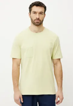 Vilebrequin tricou din bumbac TITAN barbati, culoarea galben, neted, TTNCP103 imagine
