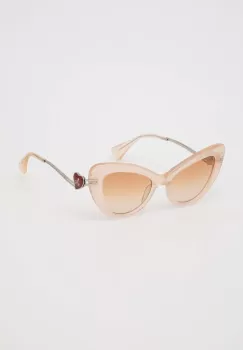 Vivienne Westwood ochelari de soare femei, culoarea bej imagine