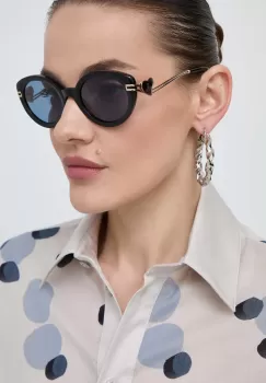 Vivienne Westwood ochelari de soare femei, culoarea negru imagine