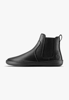 Vivobarefoot ghete chelsea de piele SENSUS CHELSEA culoarea negru, cu toc plat, 209568 imagine