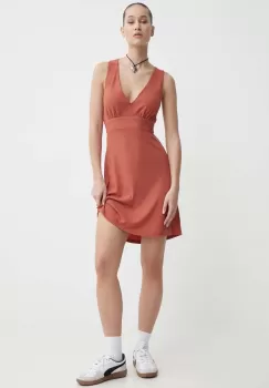 Volcom rochie culoarea maro, mini, evazati imagine