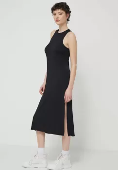 Volcom rochie culoarea negru, midi, evazati imagine