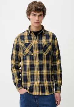 Von Dutch camasa culoarea galben, cu guler clasic, regular, VD.1.CHL.JACK imagine