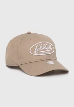 Von Dutch sapca de baseball din bumbac culoarea bej, cu imprimeu imagine
