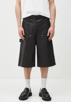 Wales Bonner pantaloni scurti de piele Ivy imagine