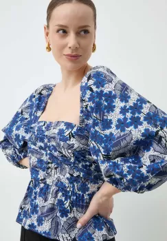 Weekend Max Mara bluza din bumbac femei, cu model, 2415161042600 2415160000000 imagine