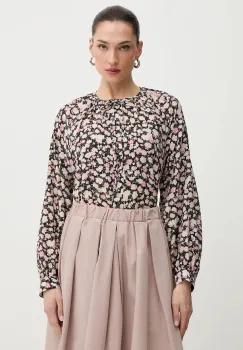 Weekend Max Mara camasa de matase CINEMA culoarea negru, cu un decolteu legat, relaxed, 2615111111600 imagine