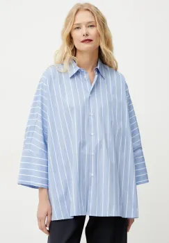 Weekend Max Mara camasa din bumbac femei, cu guler clasic, relaxed, 2515111092600 imagine