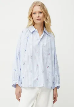 Weekend Max Mara camasa din bumbac femei, cu guler clasic, relaxed, 2515111132600 imagine