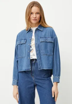 Weekend Max Mara camasa jeans femei, cu guler clasic, regular, 2515111151600 imagine