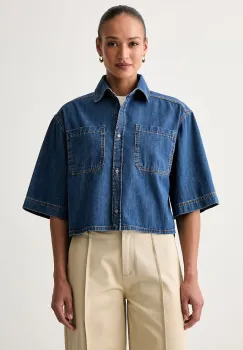 Weekend Max Mara camasa pentru femei din denim WKDZANNATA imagine