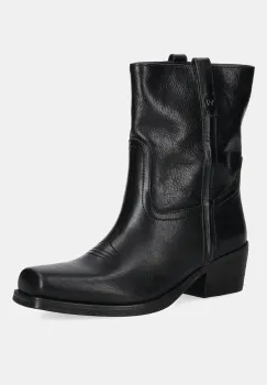 Weekend Max Mara cizme de piele Ranch culoarea negru, cu toc drept, 2525796034600 imagine