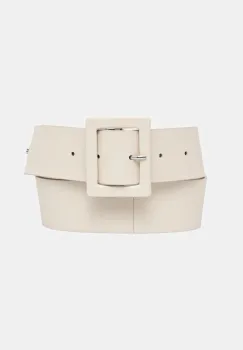 Weekend Max Mara curea de piele ABRIO culoarea bej, 2615501014600 imagine