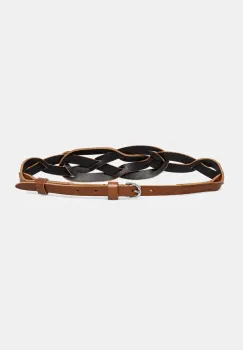 Weekend Max Mara curea de piele femei, culoarea maro, 2515501055600 imagine