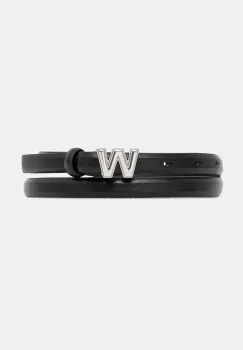 Weekend Max Mara curea de piele PALUDE culoarea negru, 2525506014600 imagine