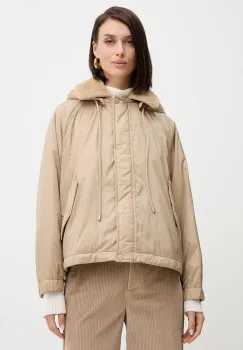 Weekend Max Mara geaca cu doua fete ARLES culoarea bej, de tranzitie, oversize, 2525486031600 imagine