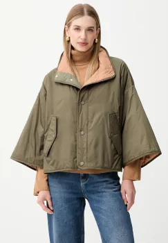 Weekend Max Mara geaca cu doua fete RONCO culoarea verde, de tranzitie, oversize, 2525486011600 imagine