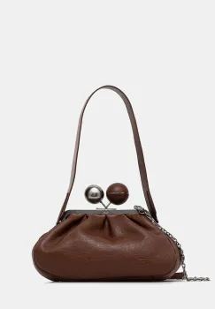 Weekend Max Mara geanta de piele LECITO culoarea maro, 2525516075600 imagine