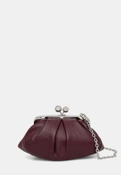 Weekend Max Mara geanta piele PRATI culoarea bordo, 2525516165600 imagine