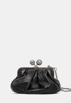 Weekend Max Mara geanta piele SPANISHHERITAGE culoarea negru, 2525516144600 imagine