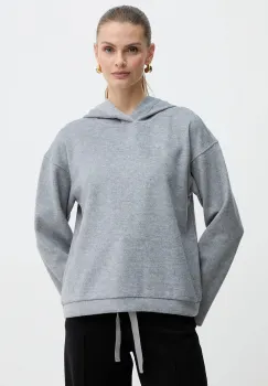 Weekend Max Mara hanorac din amestec de lana OSCURI culoarea gri, cu gluga, uni, 2525926012600 imagine