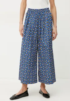 Weekend Max Mara pantaloni de bumbac femei, lat, high waist, 2515131102600 imagine