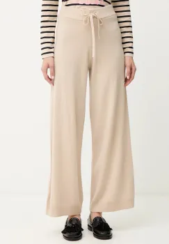 Weekend Max Mara pantaloni de lana JOSEF culoarea bej, 2525336012600 imagine
