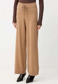 Weekend Max Mara pantaloni de lana JOSEF culoarea verde, 2525336012600 imagine