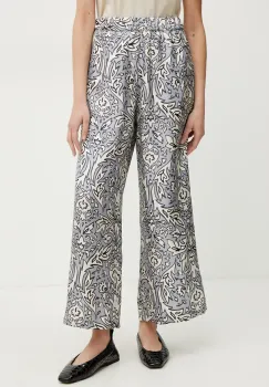 Weekend Max Mara pantaloni de matase femei, lat, high waist, 2515131091600 imagine