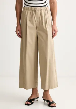 Weekend Max Mara pantaloni straight pentru femei din bumbac WKDLIBERO imagine