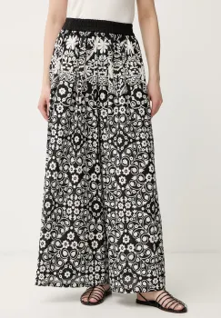 Weekend Max Mara pantaloni wide leg pentru femei, din bumbac imagine