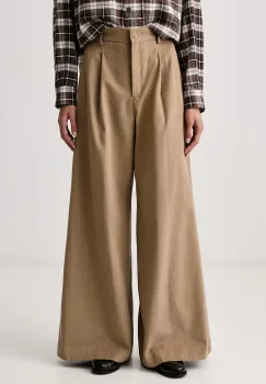 Weekend Max Mara  pantaloni wide leg pentru femei din bumbac WKDEDITTO imagine
