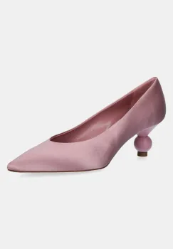 Weekend Max Mara pantofi cu toc RENZASATIN culoarea roz, 2515521055600 imagine