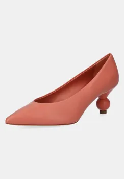 Weekend Max Mara pantofi de piele RENZA culoarea portocaliu, pe toc jos, 2515521054600 imagine