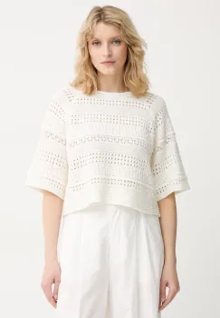 Weekend Max Mara pulover cu maneca scurta pentru femei din bumbac imagine