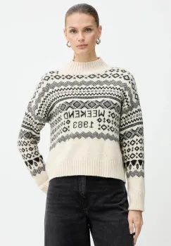 Weekend Max Mara pulover din amestec de lana BRIOSO culoarea bej, cu turtleneck, 2525366053600 imagine